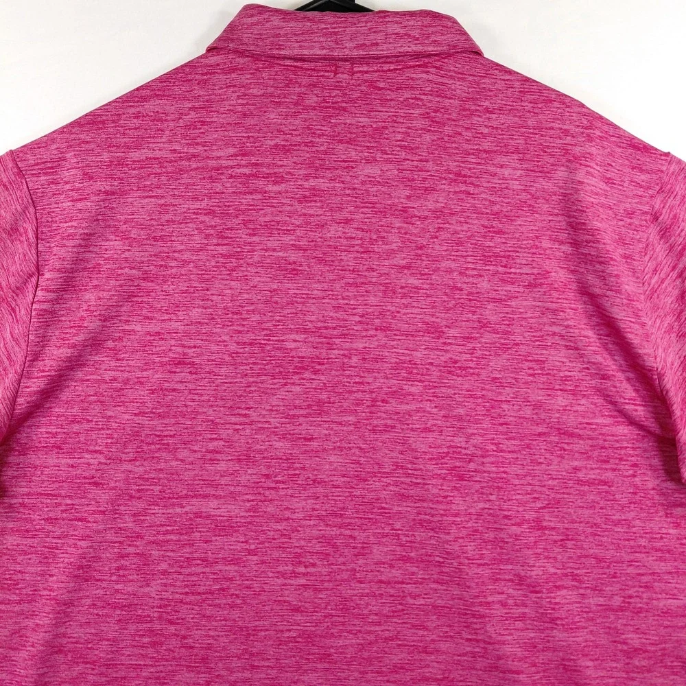 Nike Golf Dri-Fit Polo Shirt Mens XL Maroon Heathered Atlanta Athletic Club PGA
